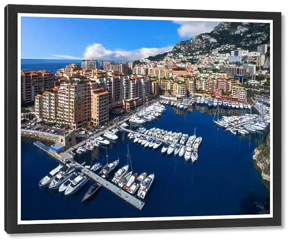View of Fontvieille and the New Harbour, Monte Carlo, Monaco, Europe