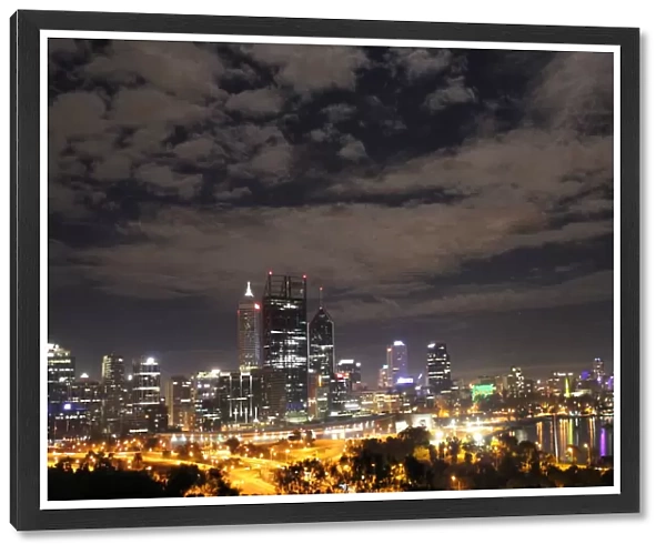 Perth City at night from Kings Park