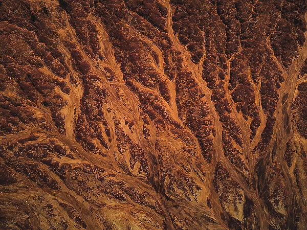 Aerial shot of rock textures at James Price Point, Western Australia