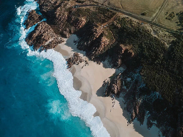 Aerial View of Injidup Beach Yallingup Western Australia - DRONE 4K PHOTO
