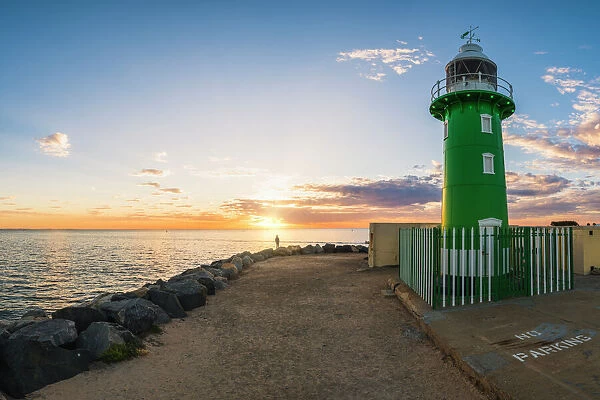 Fremantle lighthouse at sunset, Western australia