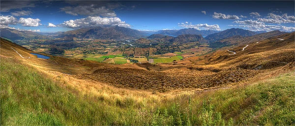 A pnaoramic view from coronet peak, near Queenstown, South Island, New Zealand