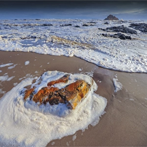 Cauldron of foam, West coast Tasmania, Australia