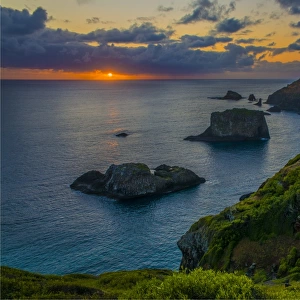Dawn at Captain Cooks Memorial lookout, Norfolk Island, south pacific ocean