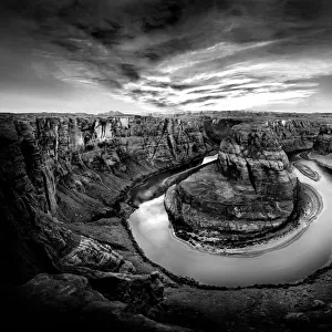 Horseshoe Bend in Black and White