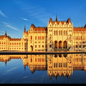 Hungarian Parliament Building Reflection