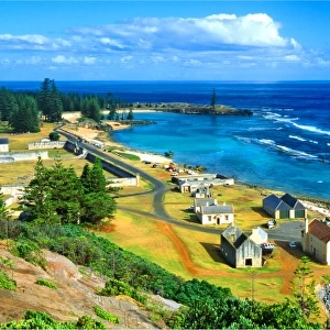 The idyllic countryside near Saint Barnabas chapel, Norfolk Island
