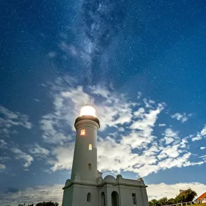 Lighthouse with Milky Way in the background