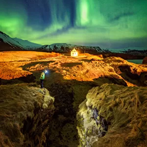 Magic night at Arnarstapi, Iceland