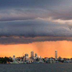 Panorama Scene Sydney Storm on summer time