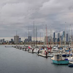 Panoramic view of St Kilda Pier Melbourne