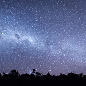 Vivid milkyway surrounded by billions of stars in the night sky in Australia