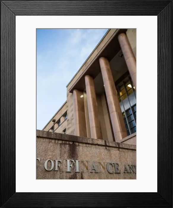 Framed Print : Capitols. Department of Finance and Deregulation in Canberra, Australia