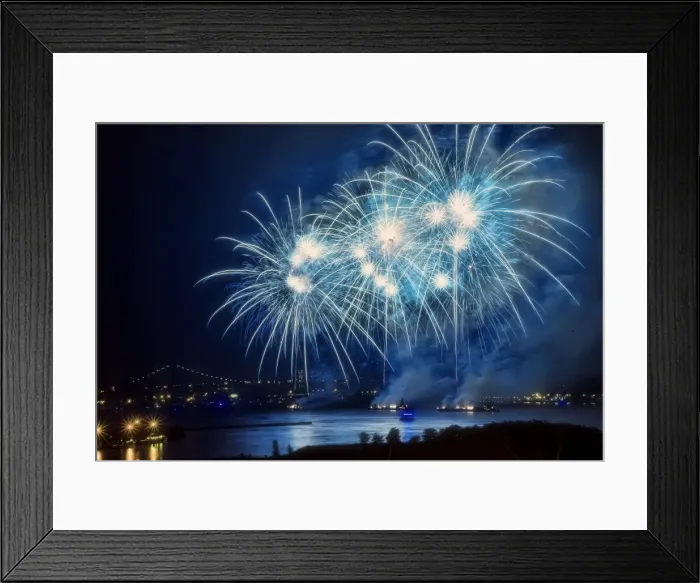 Framed Print : Blue sky sparklers