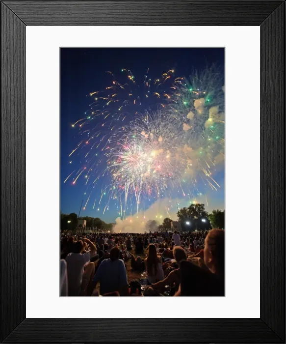Framed Print : Fireworks in Washington DC Framed Print : Fireworks in Washington DC