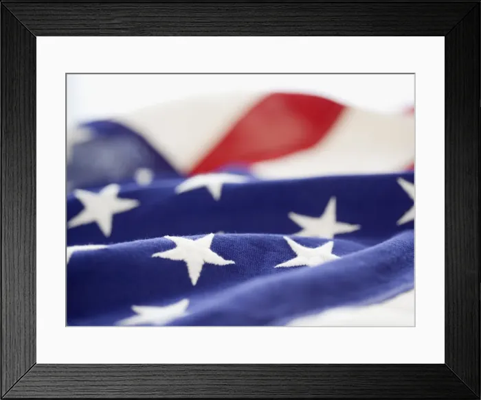 Framed Print : American flag, close up Framed Print : American flag, close up