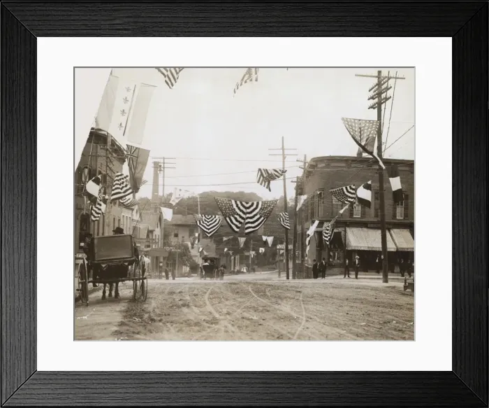 Framed Print : Decorated Street