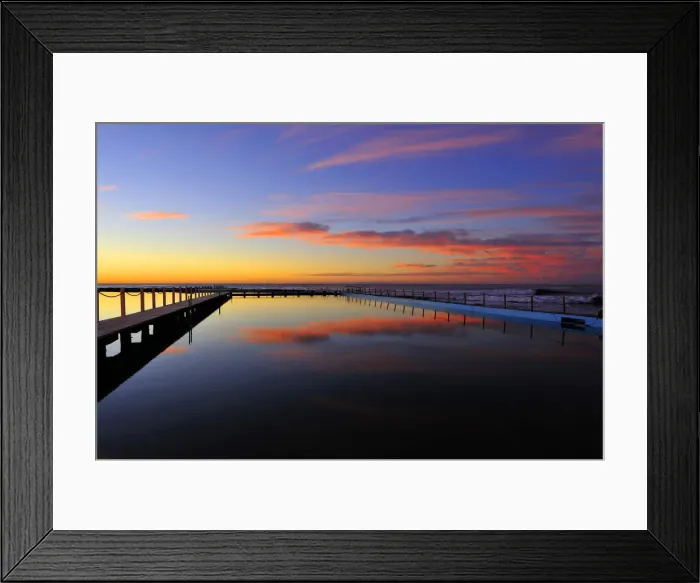 Framed Print : Vivid sunrise in cold winter