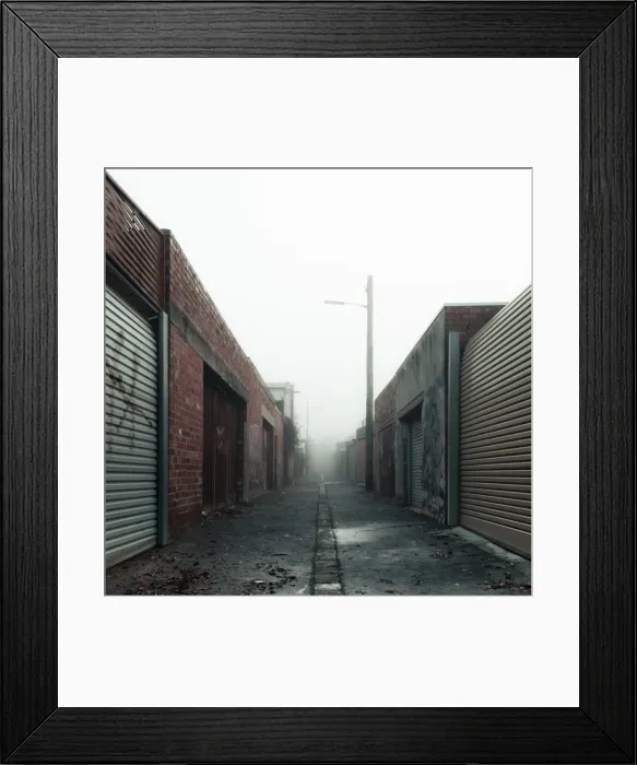 Framed Print : Foggy lane Framed Print : Foggy lane