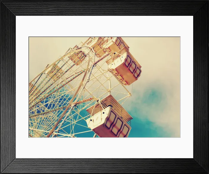 Framed Print : Ferris Wheel Against the Summer Sky Framed Print : Ferris Wheel Against the Summer Sky