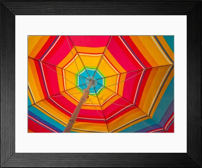 Framed Print : Colorful beach umbrella Framed Print : Colorful beach umbrella