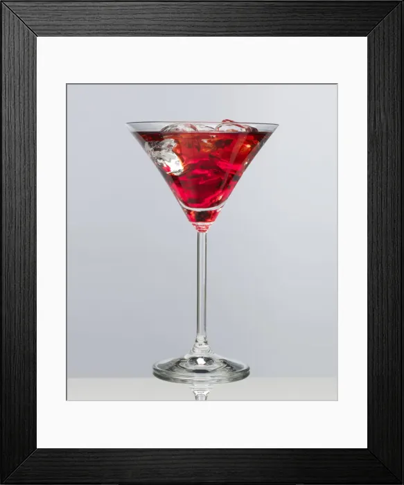 Framed Print : raspberry cocktail