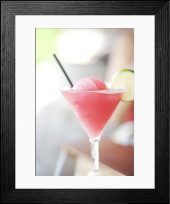 Framed Print : Frozen cocktail glass