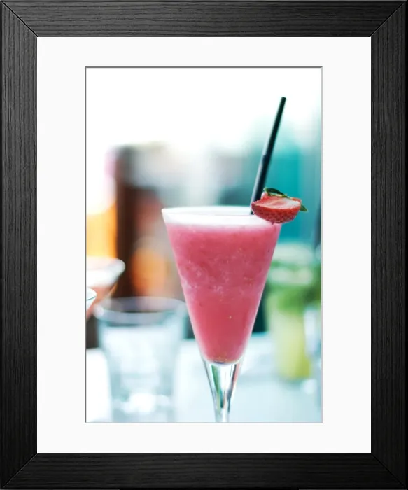 Framed Print : Strawberry Cocktail