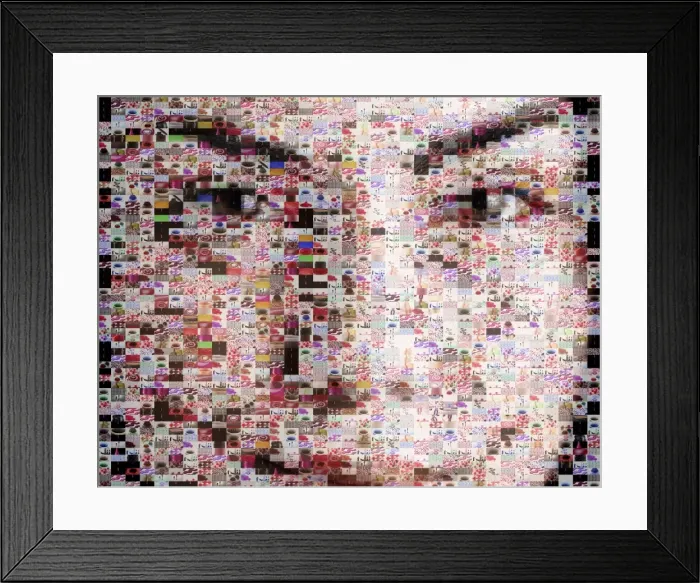 Framed Print : Female beauty portrait made out of makeup imagery