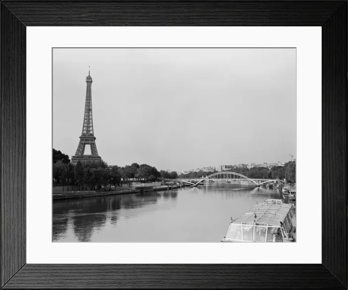 Framed Print : Eiffel Tower and Seine River Framed Print : Eiffel Tower and Seine River