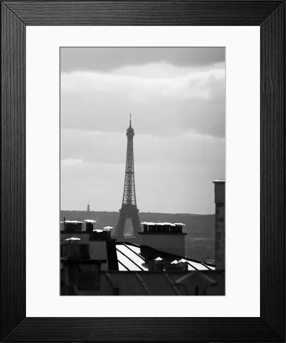 Framed Print : black and white image of Paris Framed Print : black and white image of Paris