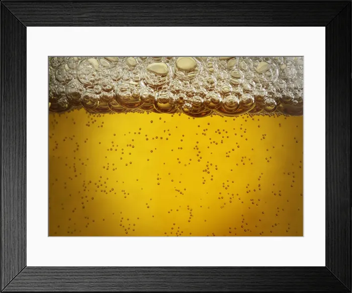 Framed Print : Beer Bubbles