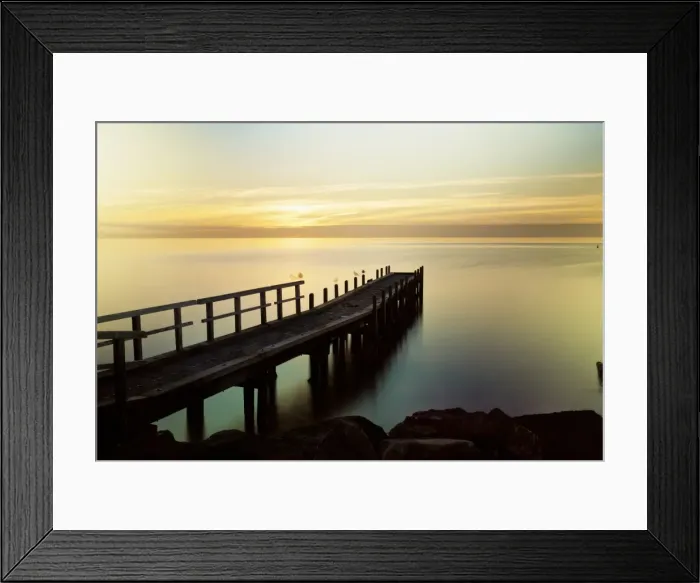 Framed Print : Frankston boatramp Jetty (golden hues) Framed Print : Frankston boatramp Jetty (golden hues)