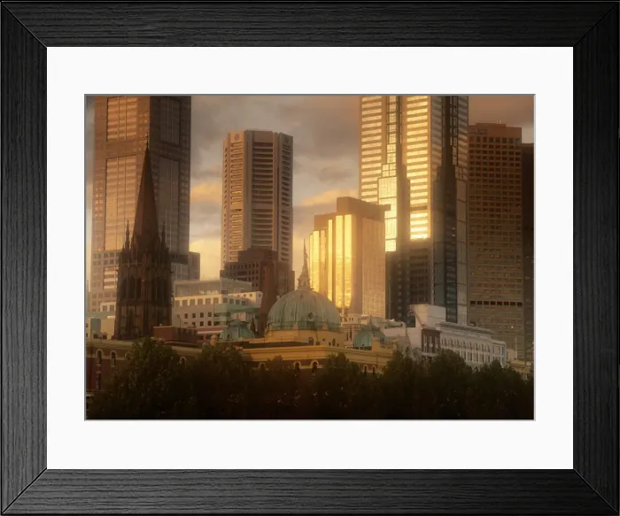 Framed Print : Office Towers Skyline, Melbourne, Australia Framed Print : Office Towers Skyline, Melbourne, Australia