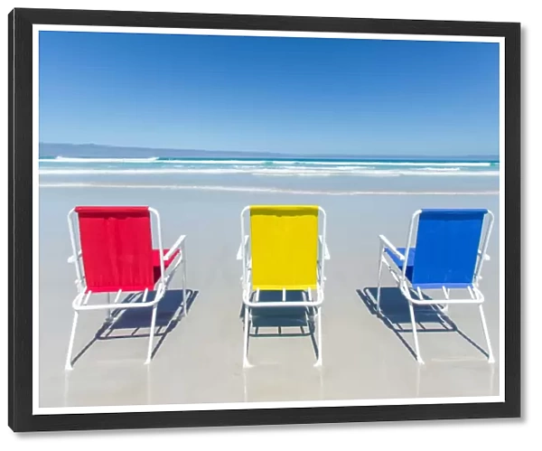 Beach chairs on a beach