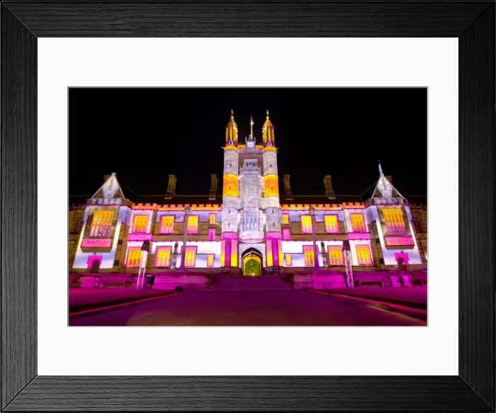 Framed Print : Vivid Sydney 2014 - University of Sydney Framed Print : Vivid Sydney 2014 - University of Sydney
