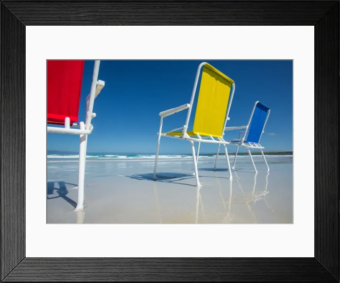 Framed Print : Beach chair at the seaside Framed Print : Beach chair at the seaside