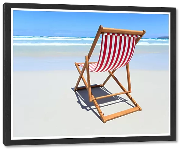 Striped canvas beach chair