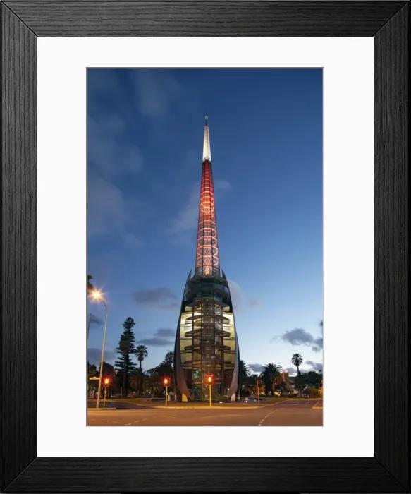 Framed Print : Swan Bell Tower in Perth at dusk, Australia Framed Print : Swan Bell Tower in Perth at dusk, Australia