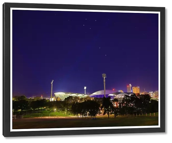 Adelaide Oval at night. South Australia