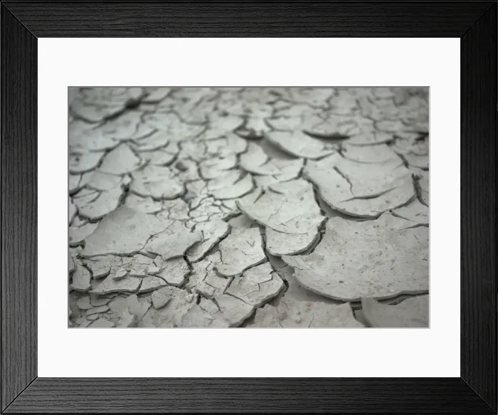 Framed Print : Dry season - cracked land