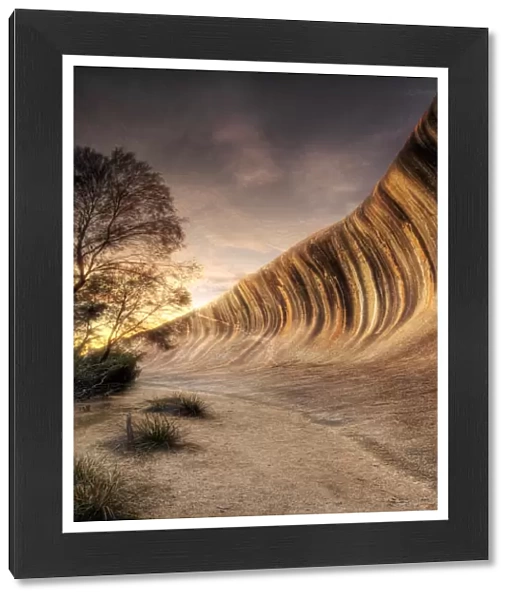 Sunrise with Wave Rock in Hyden