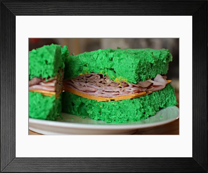 Framed Print : Green Sandwich