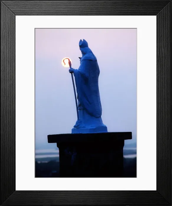Framed Print : Croagh Patrick, County Mayo, Ireland, Statue Of Saint Patrick