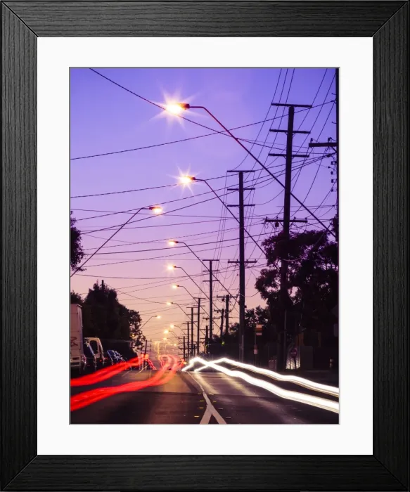 Framed Print : Albion St. At the end of the day, low traffic in Albion Street, Melbourne Framed Print : Albion St. At the end of the day, low traffic in Albion Street, Melbourne