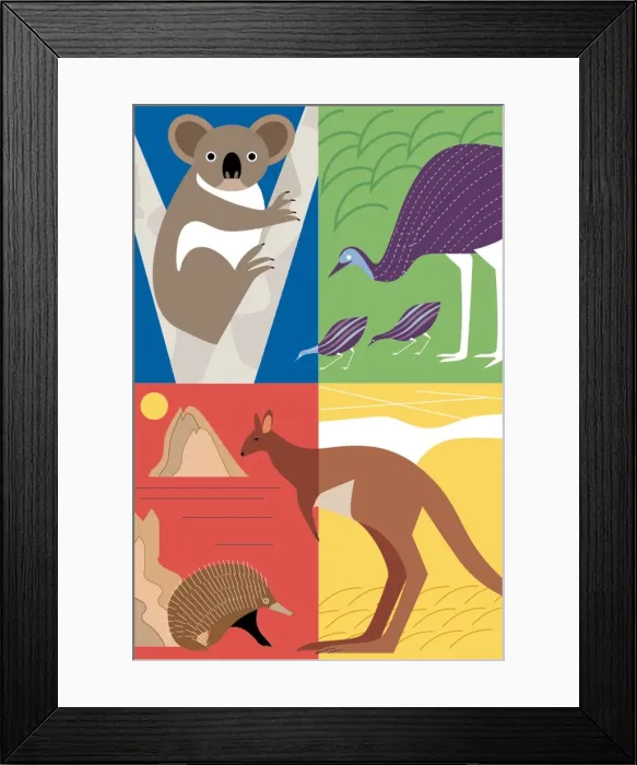 : Australian animals montage : Australian animals montage
