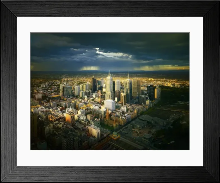 Framed Print : Melbourne City After Strom