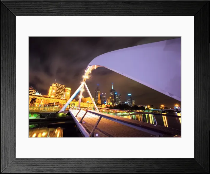 Framed Print : Southgate footbridge over Yarra river, Melbourne Framed Print : Southgate footbridge over Yarra river, Melbourne