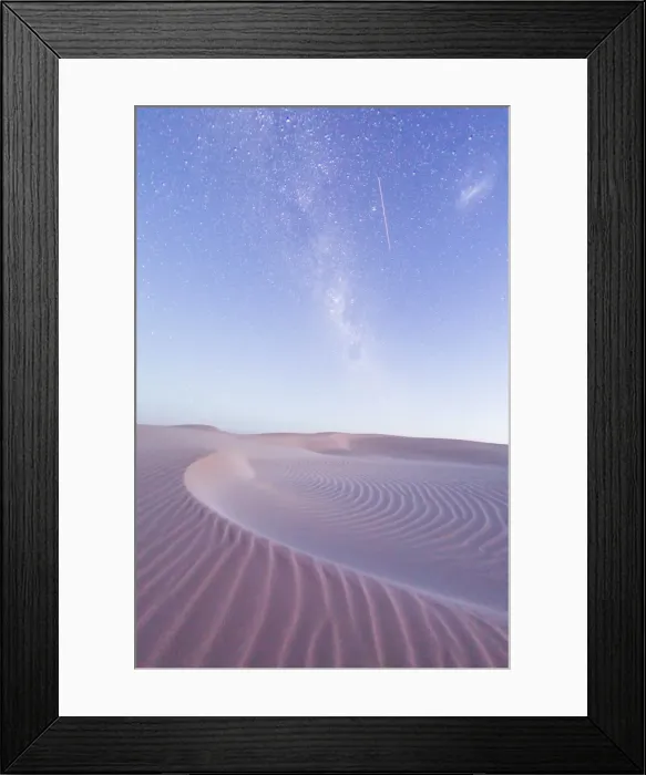 Framed Print : Milky Way over a sand dune. South Australia Framed Print : Milky Way over a sand dune. South Australia