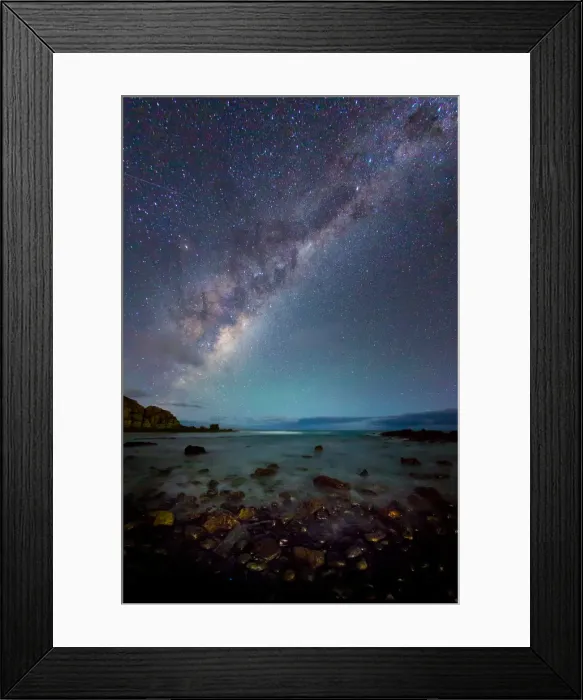 Framed Print : Milky Way over Sleaford Bay. South Australia